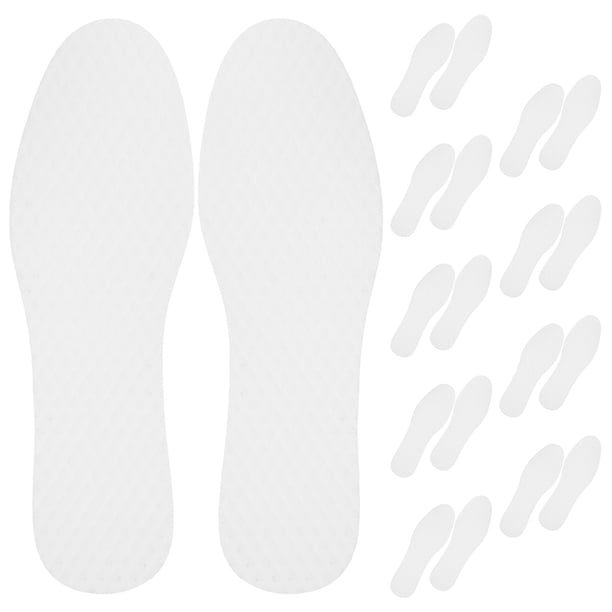 20 pares de plantillas reemplazables para zapatos Plantillas desechables para zapatos Almohadillas finas para zapatos Forros para zapatos