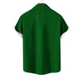 thumbnail image 4 of Mens Manga Corta Botón Abajo Camisas, Cuello de Vuelta Navidad Impresa Blusa, Top de Moda Casual, 4 of 4