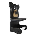 thumbnail image 3 of Whimsical Kids Rustic Black Bear Cub Toilet Paper Holder With Cell Phone Stand, 3 of 6