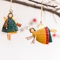 thumbnail image 4 of Hand Painted Nordic Iron Angel Pendant New Year Metal Christmas Ornaments Pendants Hanging Gifts Xmas Tree Decor Home Decoration, 4 of 5