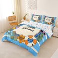 thumbnail image 3 of spefrowx Cute Line Art Summer Hibiscus Bedding for Kids GirlS, Striped Beach Ball Duvet Cover Full, Stars Reversible, 3 Pieces, 1 Duvet Cover and 2 Pillowcases, 3 of 6