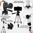 thumbnail image 4 of Acuvar 50" Inch Aluminum Camera Tripod with Universal Smartphone Mount + Bluetooth Wireless Remote Control Camera Shutter For all iPhone, Samsung and Most Smartphones, 4 of 11