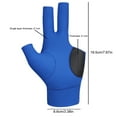 thumbnail image 1 of Gants de Billard à Doigts Ouverts Autocollants Réglables Polyester Snooker Gants de Piscine Portables Légers Réutilisables Entraînement Amateur Bleu Gauche, 1 of 6