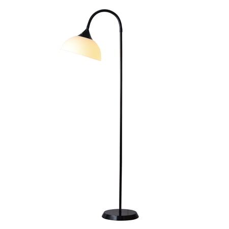 MAINSTAYS 71” MODERN JELLY GOOSENECK FLOOR LAMP, BLACK, ADULT