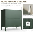 thumbnail image 2 of Heynemo Green 30" 3-Drawer Wood Dressers, Set of 2, Modern Nightstands with Storage for Bedroom or Living Room, 2 of 9