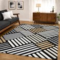 thumbnail image 6 of Addison Rugs Mayfield Premium Machine Washable Transitional Geometric Black Rectangle Rug, 3' x 5', 6 of 6