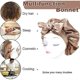 thumbnail image 5 of Satin Bonnet Silk Sleep Cap Hair Bonnets For Black Women Stretchy Tie Band Hair Coffee and Champagne, 5 of 5