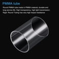 thumbnail image 4 of Unique Bargains 74mm ID 80mm OD 100mm  Clear Acrylic Pipe Rigid Round Tube for Lighting, Models, Plumbing, Crafts, 4 of 6