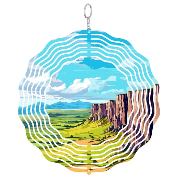 Salisbury Crags Edinburgh Park 3D Wind Spinner Stainless Steel Kinetic Hanging Decor Garden Art Holyrood Gift