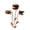 Three flowers, variant on Rusty Metal Garden Stake Rusty Carnivorous Flower Yard Art Iron Flower Decoration for Outdoor Decorative Ornament