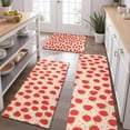 thumbnail image 2 of Strawberry Plants Fruit Heart Kitchen Rugs Sets Of 3,Kitchen Runner Rugs Non Skid Washable,Decorative Kitchen Floor Mats for Kitchen,Sink,Laundry,17"x30"+ 17"x47" + 17"x59", 2 of 6