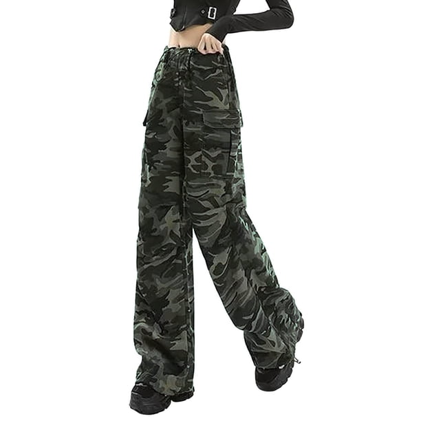 Pantalones Prolriy para mujer, pantalones cargo holgados de pierna ancha, pantalones vaqueros holgados, pantalones deportivos holgados, estampados holgados, vaqueros de color, vaqueros de talla