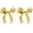 Gold, variant on Cute Gold Silvery Bow Stud Earrings for Women Classic Ribbon Bow Stud Bowknot Statement Earrings Christmas Birthday Jewelry