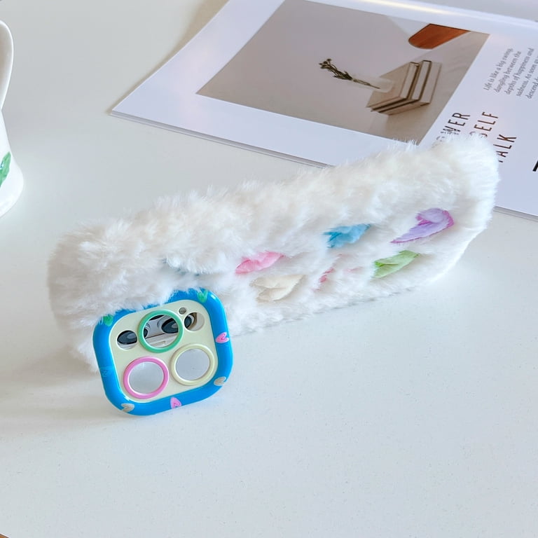 Fluffy Phone Case Compatible for iPhone 16 Pro, Shock-Resistant