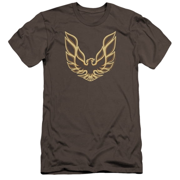 Pontiac Iconic Firebird Premium Adult Slim Fit 30/1 T-Shirt Charcoal