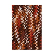 Canvas Wall Art - Treechild 'Earthy Color Zig Zag Pattern' Wall Art for Living Room, Bedroom, or Office D?cor by Trademark Fine Art - 22 x 32 Inches