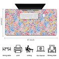thumbnail image 5 of Long Mouse Pads for Desk,Pink Pioneer Flower Pattern Desk Mats on Top Of Desks, Desk Mouse Pad Extra Large with 3mm Non-Slip Base and Stitched Edge for Gaming,Office,Work,Home 47.3"x23.6", 5 of 6