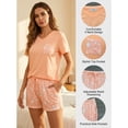 thumbnail image 2 of Womens Pajama Sets Soft T-shirt and shorts Sleepwear Sets size XL, 2 of 5