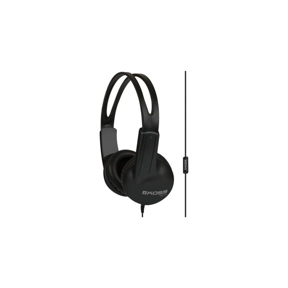 Koss Adjustable Headband On-Ear Headphones, Black, UR10i