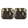 thumbnail image 4 of Picia Western Desert Skull Cowboy 2 Piece Car Windshield Sun Shade Foldable | Foldable Sun Shield for Front Window Blocks UV Rays and Keeps Your Vehicle Cool-Small, 4 of 7
