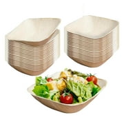 Smarty 12 oz. Square Palm Leaf Eco Friendly Disposable Soup Bowls 100ct