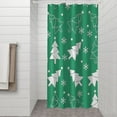 thumbnail image 2 of Green Christmas Tree Pattern Shower Curtain 36"x72" ,Bathroom Decorative Shower Curtains Set with 12 Hooks,Modern Waterproof Washable Shower Curtain, 2 of 6