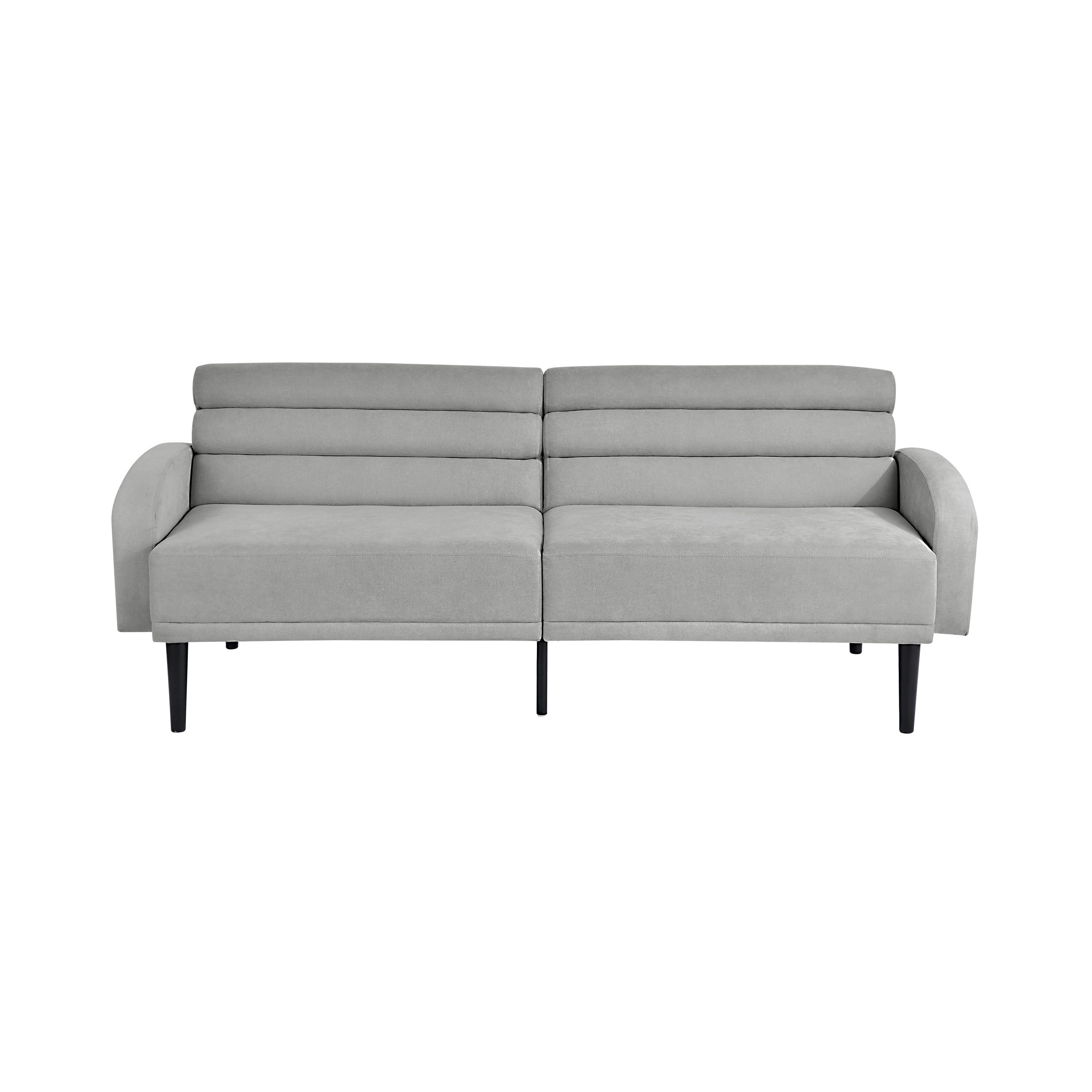 Serta Boswell Scandinavian Convertible Sofa, Light Gray Fabric