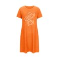 thumbnail image 4 of Nexjvus Chemises de Nuit Femmes Manches Courtes Col Rond Robe Pyjamas Imprimé Floral Surdimensionné Taille TTG, 4 of 5