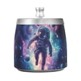 thumbnail image 7 of Yayeee Ashtray with Lid for Cigarette Smokeless Stainless Steel Home Ash Holder, Astronaut Pattern, 7 of 7