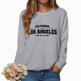 thumbnail image 2 of Towmus Oversized Sweatshirt for Women Los Angeles Graphic Hoodies Pullover Sweater Crewneck Long Sleeve Casual Fleece Tops, 2 of 5