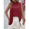 thumbnail image 4 of Womens Business Casual Tank Top Summer Sleeveless Outfits 2025 Spring Trendy Dressy Work Shirts Red XL, 4 of 8