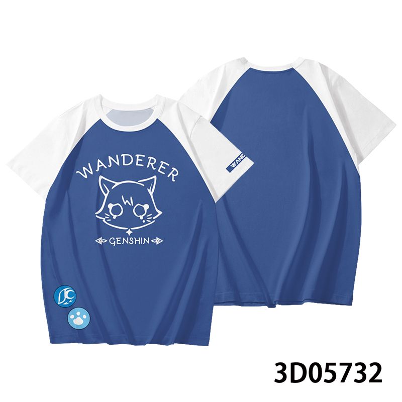 Genshin Impact Wanderer Scaramouche TShirt Cosplay Kimono Costume