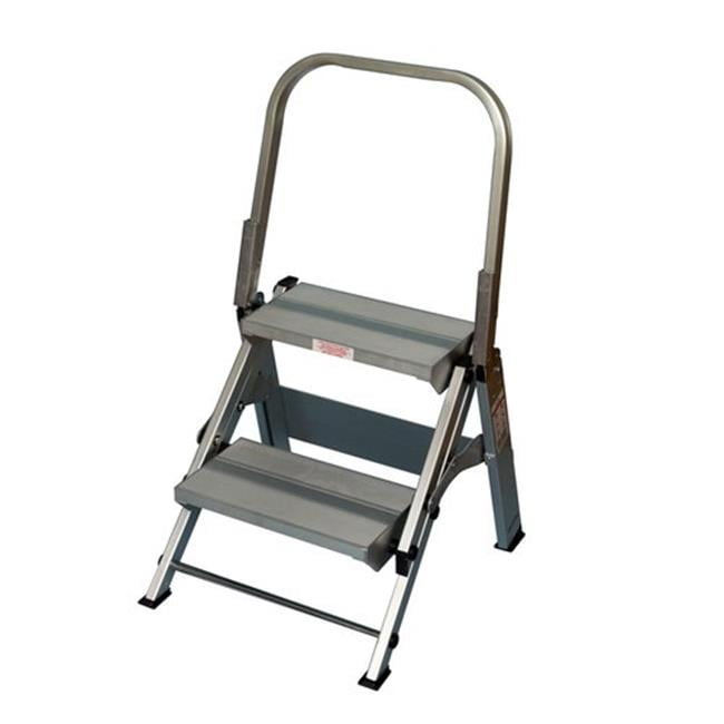 step stool with safety rail