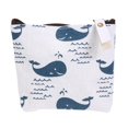 thumbnail image 2 of Bolsa Monedero de lona con llave portátil con cremallera coreana a la moda para mujer (ballena) Sywqhk Para Estrenar, 2 of 2