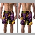 thumbnail image 3 of luoweisi Men's Beach Shorts Quick Dry Swim Trunks with Mesh Lining Grape M, 3 of 5