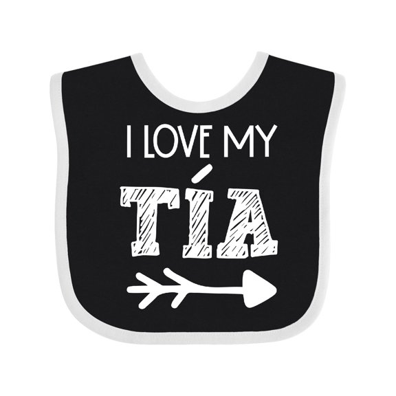 Inktastic I Love My Tia with Arrow Boys or Girls Baby Bib
