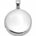 thumbnail image 1 of Sterling Silver Rhodium-Plated Polished 20mm Round Ash Holder Locket (28.5 X 20.5) Made In Hong Kong -Jewelry By Sweet Pea, 1 of 8