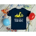thumbnail image 4 of Tstars - 5th Birthday Tractor Construction Party Youth Kids T-Shirt X-Small Navy, 4 of 6