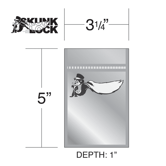 10-Pack HTG Supply Small 5" x 3.25" Smell-Proof Storage Bags (10 Bags)