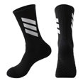 thumbnail image 4 of Solid Color Running Sports Socks Men'S Basketball Training Thickened Non-Slip Sweat Absorption Shock Absorption Medium Tube Particle Massage Bottom Socks, 4 of 7