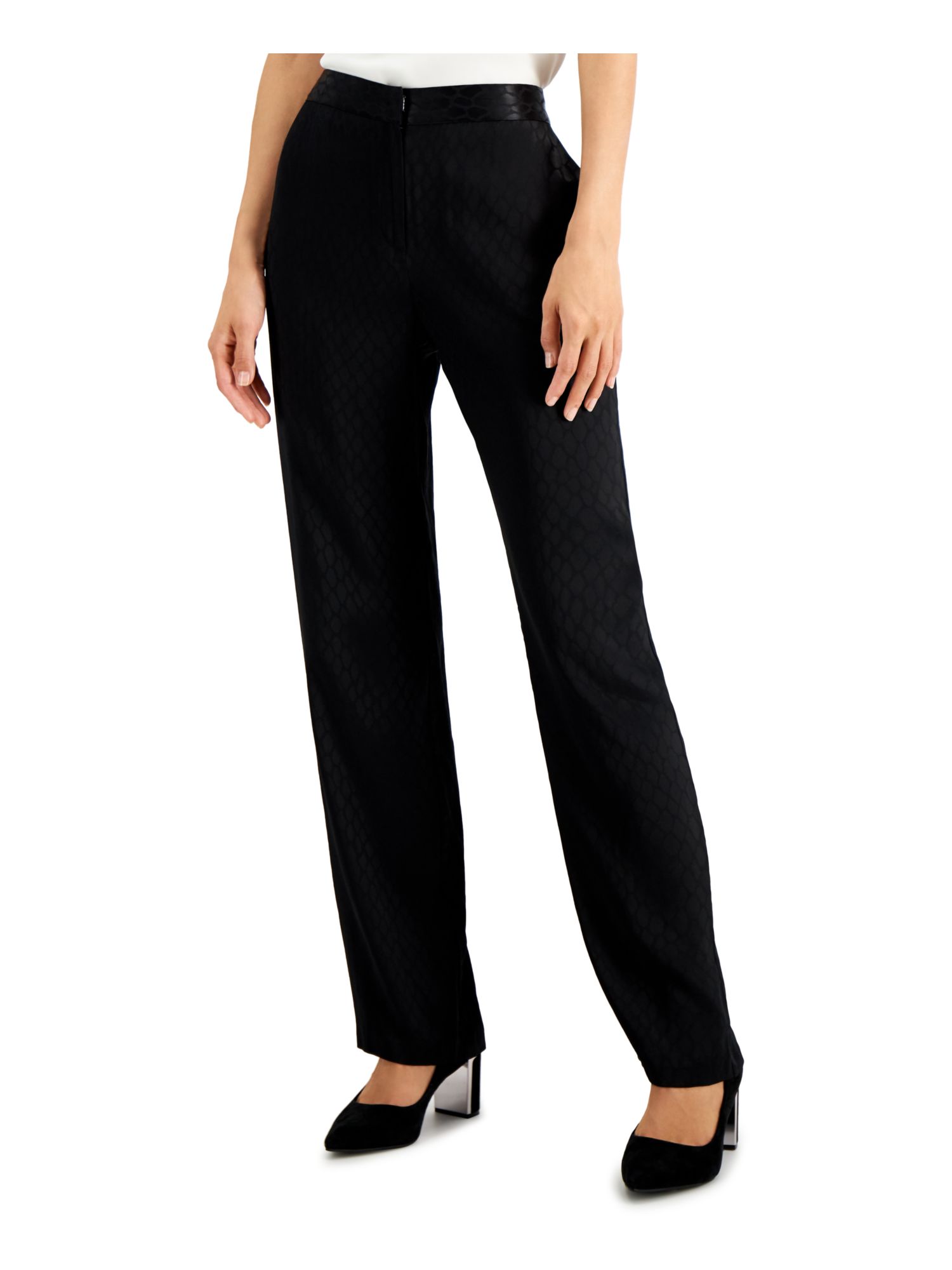 Alfani Womens Pants Dress Straight Leg 