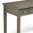 thumbnail image 4 of Atlin Designs Bureau d'Ordinateur en Bois Massif à 2 Tiroirs, Gris Vieilli, 4 of 6
