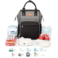 thumbnail image 3 of JASENX Waterproof Diaper Bag Backpack - Large Capacity - Grey and Grey, 3 of 4