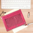 thumbnail image 5 of Fmbmuo 3 Hole Pen Pouch - Clear Oxford Fabric Pencil Pouch, 9x7 Inch college Organizer (Assorted Colors), 5 of 5