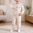 thumbnail image 2 of Splozh Baby Girl Outfit Fashion, Baby Boys Girls Flannel Fleece Warm Winter Loungewear Set,White,0-1 Years, 2 of 8