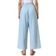 thumbnail image 3 of Pantalones de rayas casuales INSPIRE CHIC para mujer, de pierna ancha, con cintura elástica y cordón, pantalones palazzo de lounge XS azul claro, 3 of 6