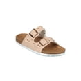 thumbnail image 1 of New Women Leatherette Studded Double Buckle Footbed Sandal - 17904 By AMS, 1 of 5