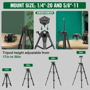 Gisam Laser Level with Tripod , 4x360° Self-Leveling Green Cross Line 4D Laser Tool with Remote Control, Magnetic Bracket & 2* 4800mAh Battery