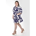 thumbnail image 2 of Vestido camisero con estampado floral Roman Fashion /Tallas Extras, 2659 (Azul flores) azul marino 38, 2 of 6
