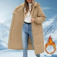 thumbnail image 2 of Niaviben Long Puffer Coat Women's Thickened Down Jacket Womens Puffy Jackets Womens Winter Jacket Jackets for Women Womens Jackets Dressy Casual Puffer Jacket Women Khaki XL, 2 of 4